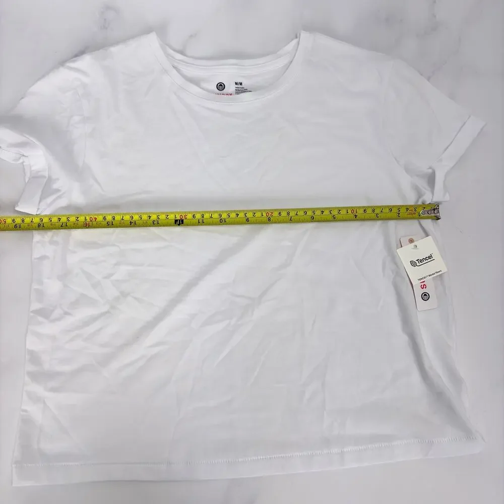 Sundry NWT Classic Elevated Essential Minimalist White Tee in Pima Cotton Size M - Picture 10 of 14
